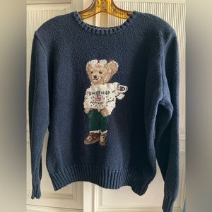 Polo Sport classic bear vintage navy sweater size  L